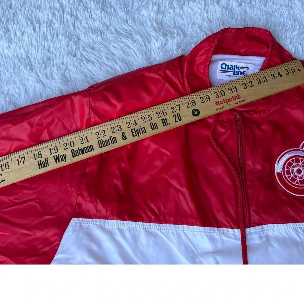 Vintage Chalk Line Detroit Red Wings Windbreaker Jacket Mens Large USA